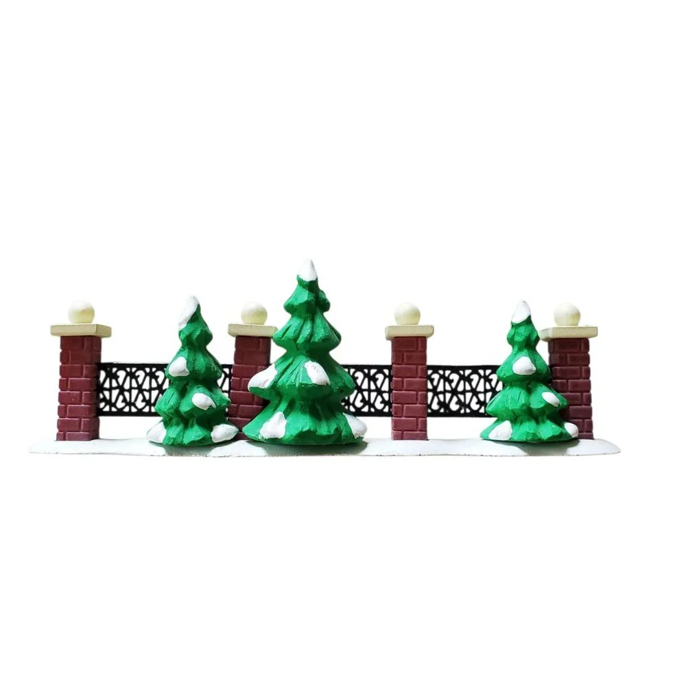 Department 56 Two Tree Lined Fences with Mailbox‎